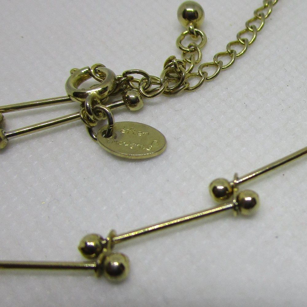 After Thoughts gold tone barbel chain necklace